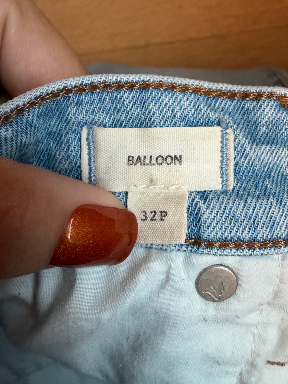 Madewell Light Blue High-Rise Balloon Jeans 32P - Picture 5 of 7